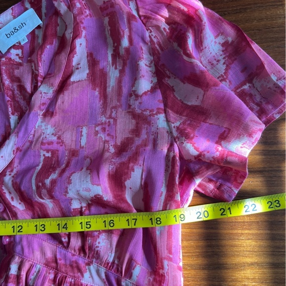 Ba&sh Talita Short Dress With Fancy Print Talita In Rose size Large - Picture 12 of 14